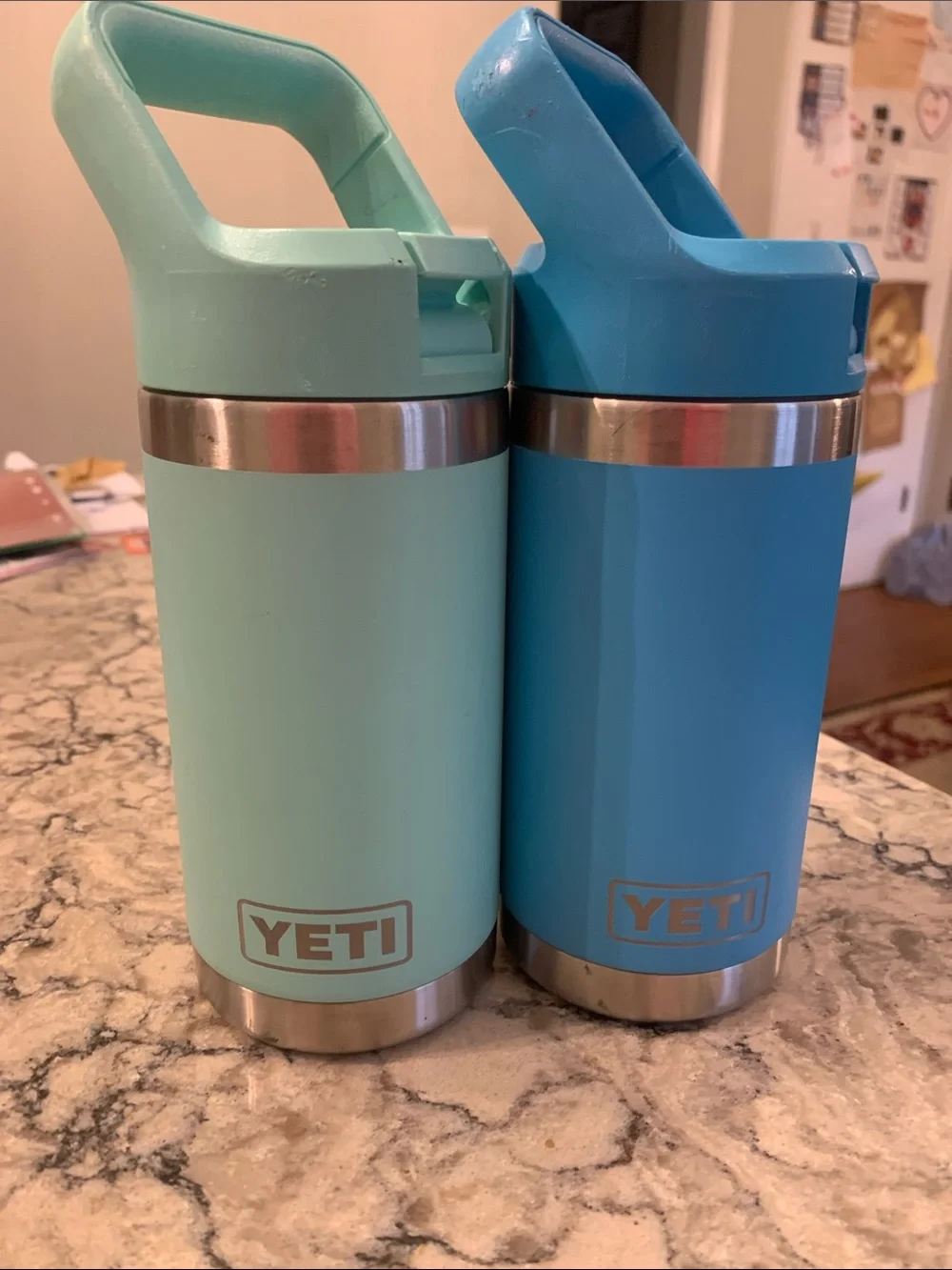 Yeti Kids Rambler Bottle Set in Aqua and Bright Blue